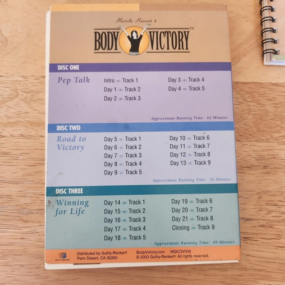 Marilu Henners 2003 Body Victory  3 Cd Set And Cookbook‎